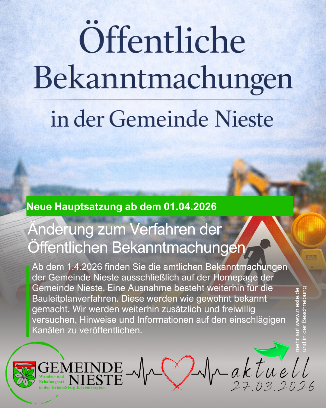 Änderung Öffentliche Bekanntmachungen