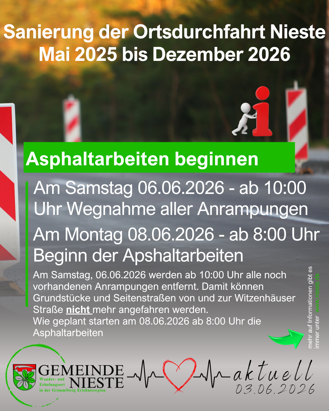 Beginn Asphaltierung