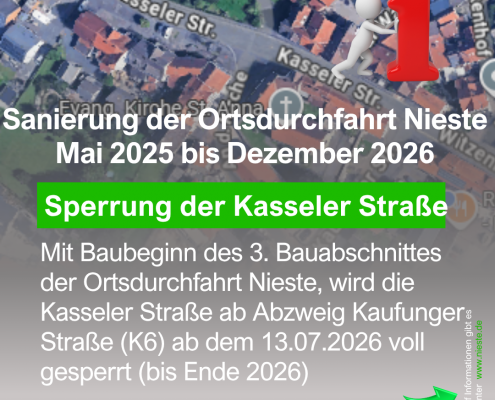 Sperrung Kasseler Straße
